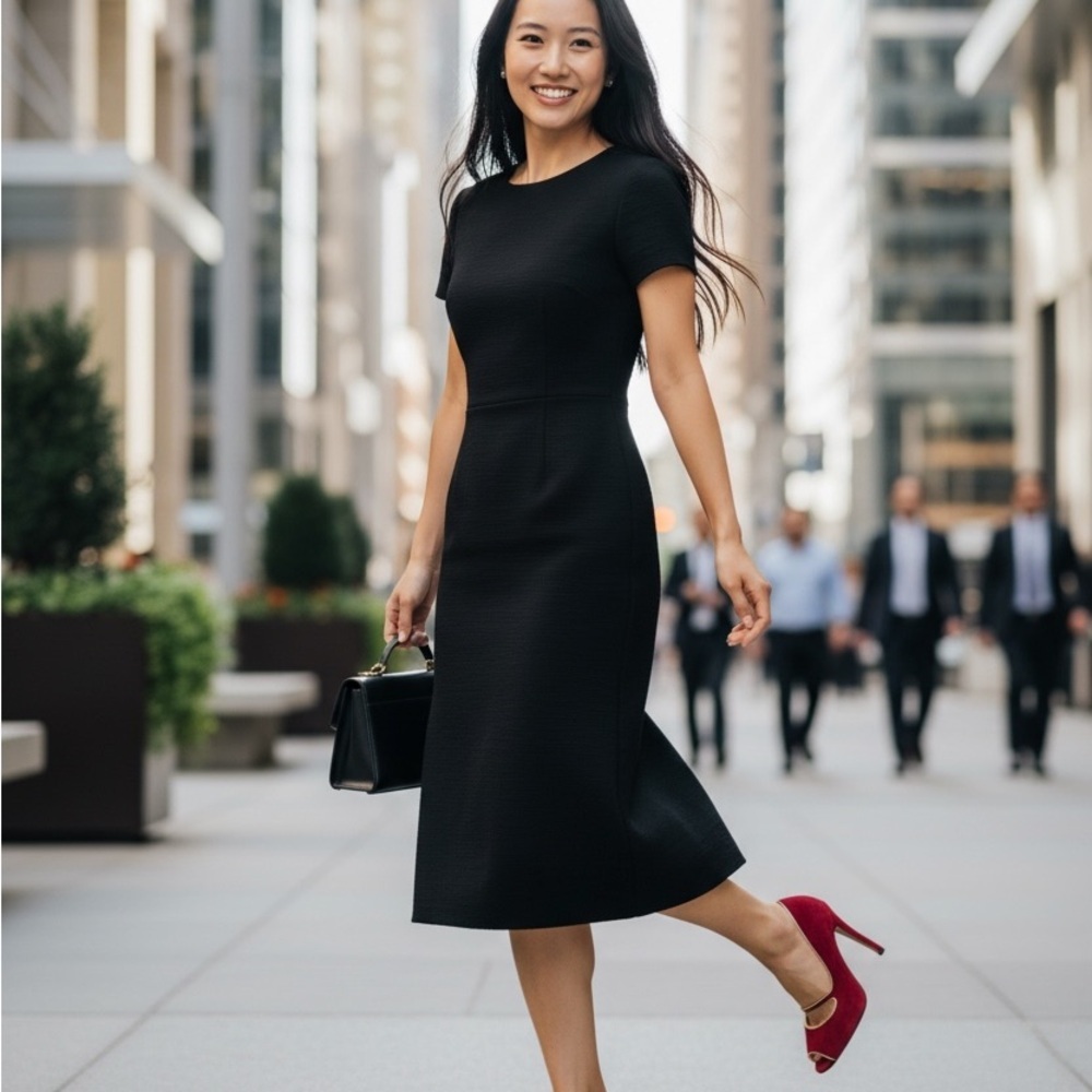 Elegant Red Peep-Toe Heels - Picture 3 of 7